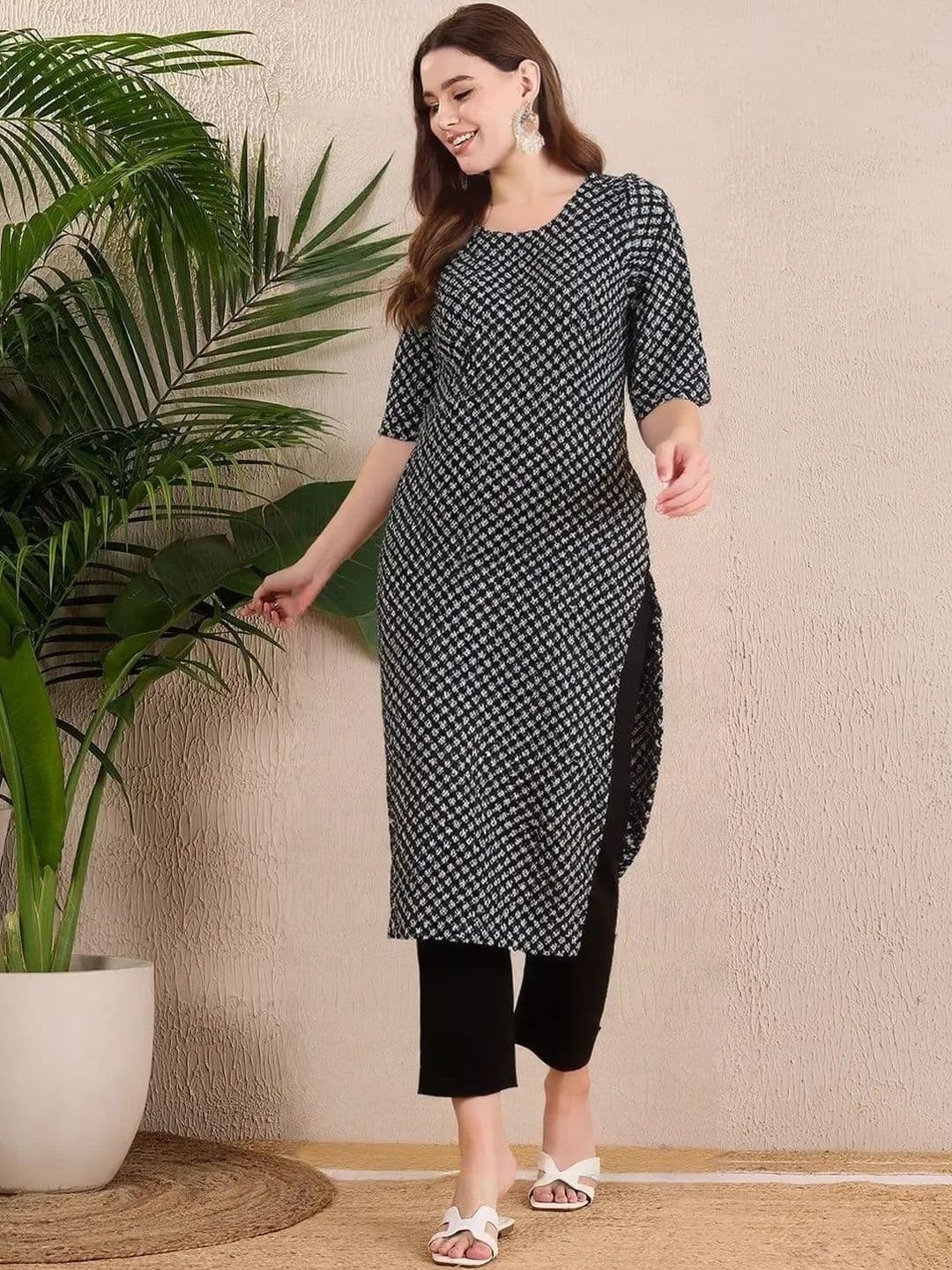 arangya Women Pack Of 3 Ethnic Motifs Printed Indie Prints Crepe Kurta - view 1