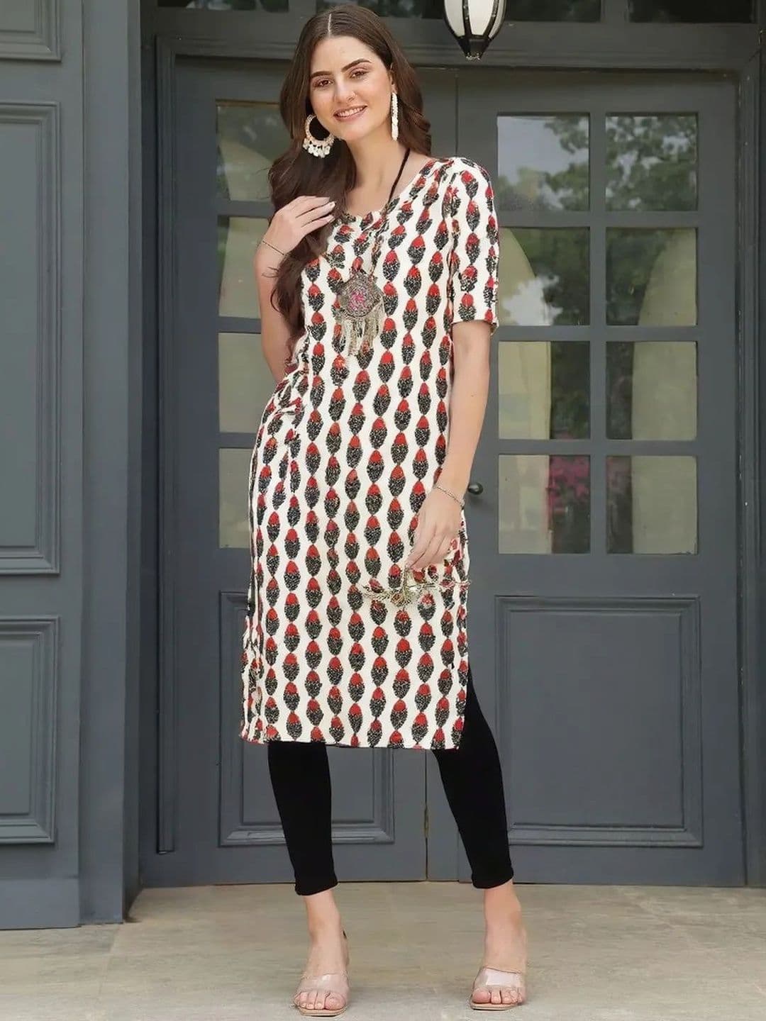 arangya Pack Of 3 Women Ethnic Motifs Printed Indie Prints Crepe Kurta - view 1