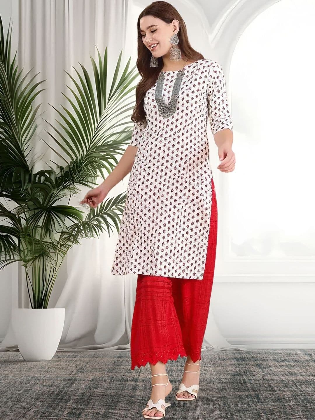 arangya Women Pack Of 3 Ethnic Motifs Printed Indie Prints Crepe Kurta - view 1