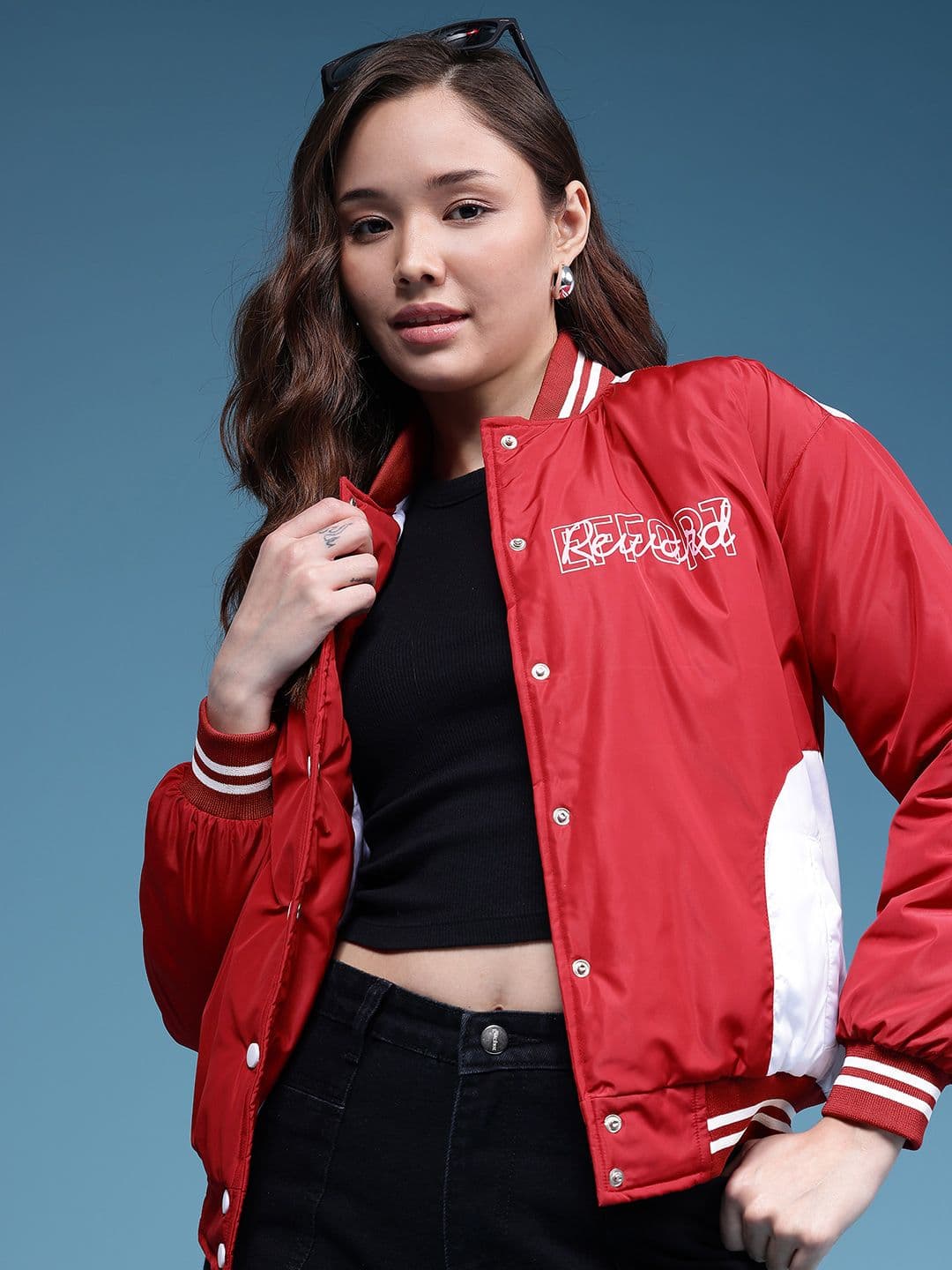 HERE&NOW Typography Varsity Jacket - view 1