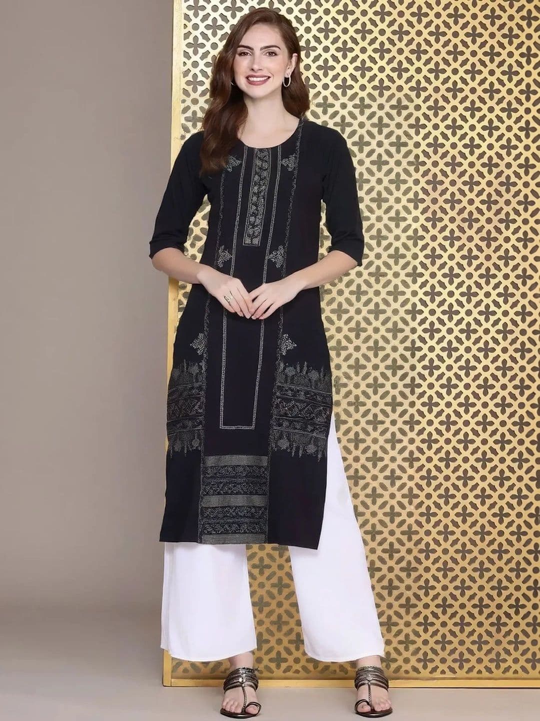 arangya Women Pack Of 3 Ethnic Motifs Printed Indie Prints Crepe Kurta - view 1