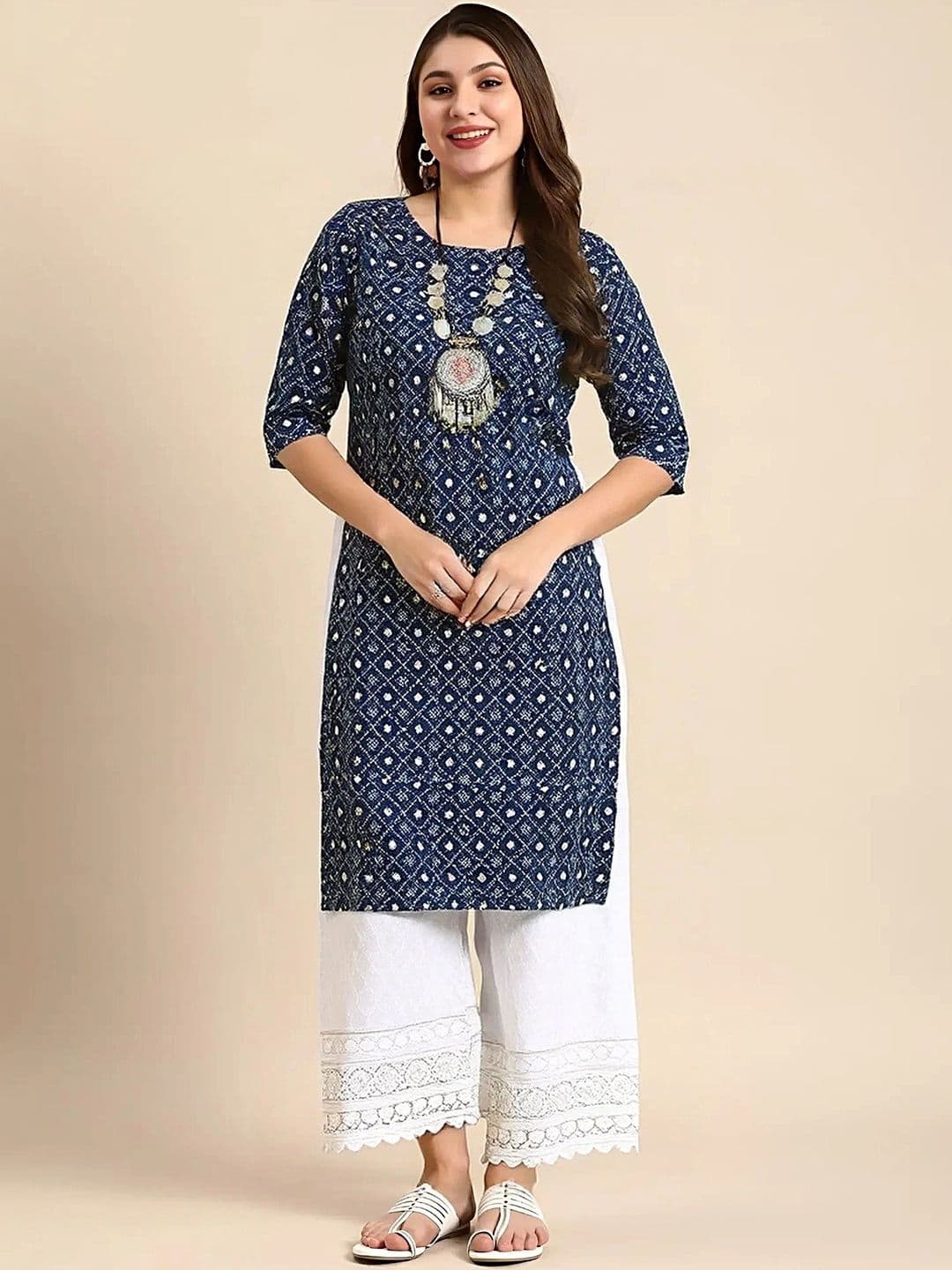 arangya Women Ethnic Motifs Printed Indie Prints Crepe Kurta - view 1