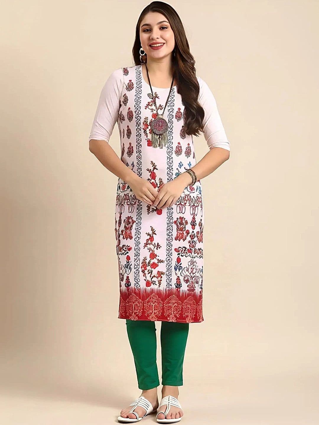 arangya Pack Of 2 Women Ethnic Motifs Printed Indie Prints Crepe Kurta - view 1