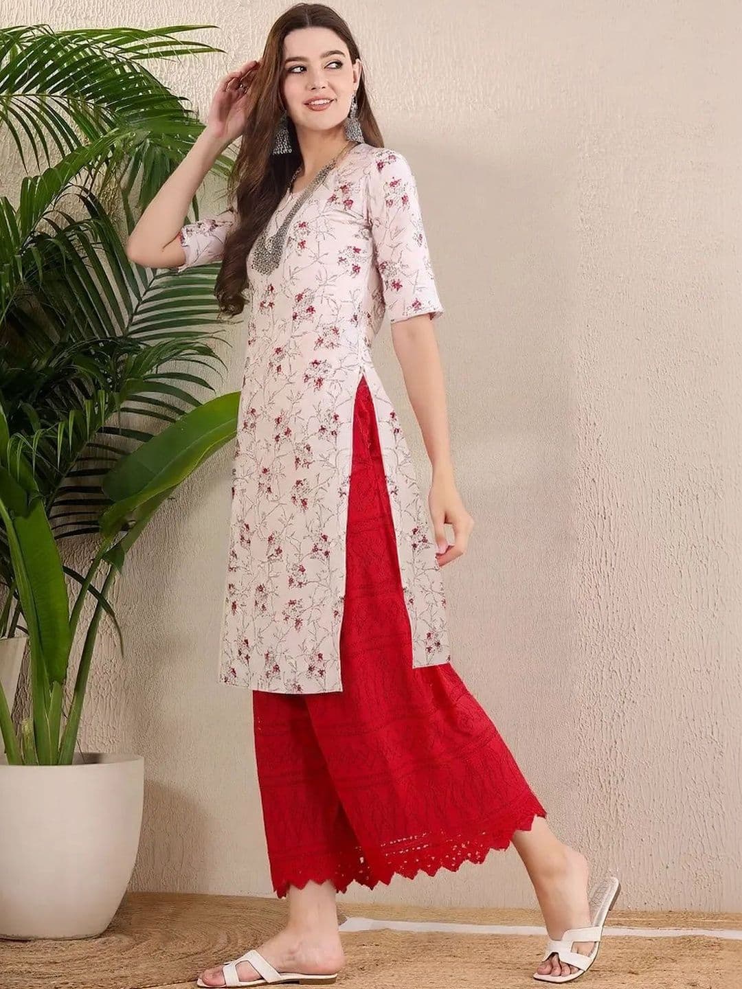 arangya Women Pack of 3 Floral Printed Indie Florals Crepe Kurta - view 1