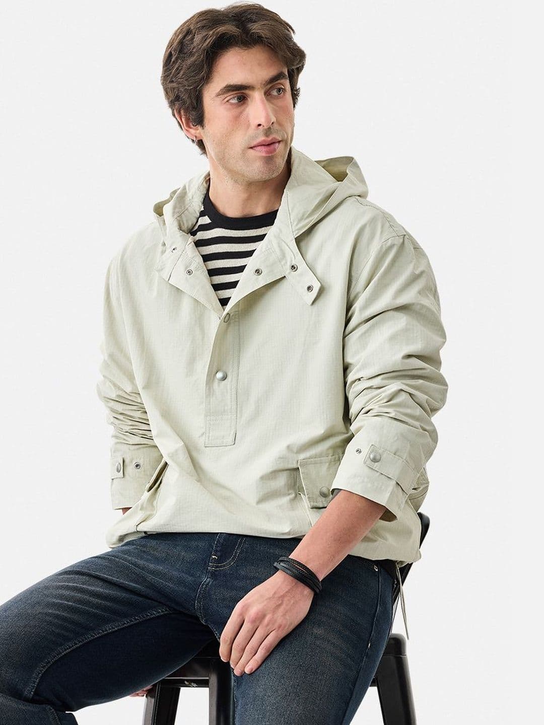 Snitch Beige Plain Jacket - view 1