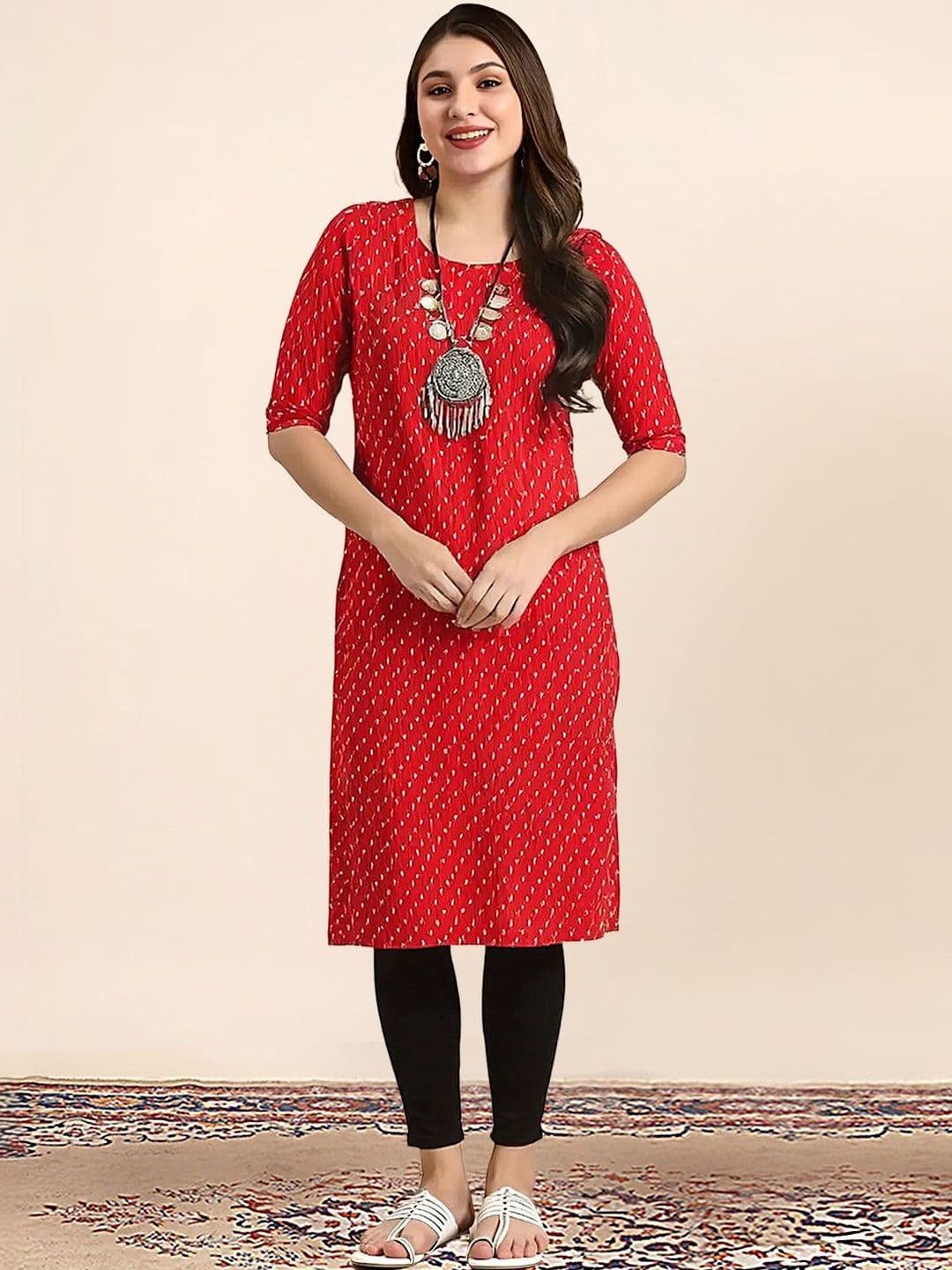 arangya Women Pack Of 2 Ethnic Motifs Printed Indie Prints Crepe Kurta - view 1