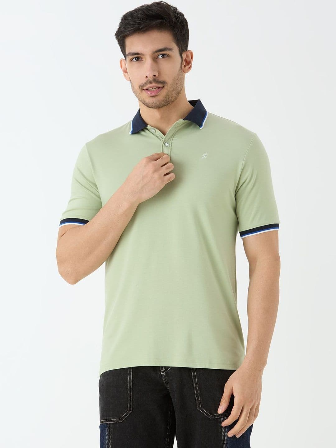 Superlooper Men Brand Logo Polo Collar T-shirt - view 1
