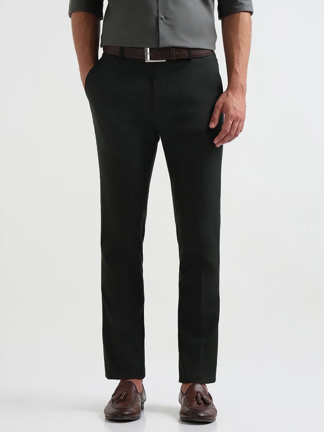 Arrow Men Tailored Tapered Fit Trousers - view 1