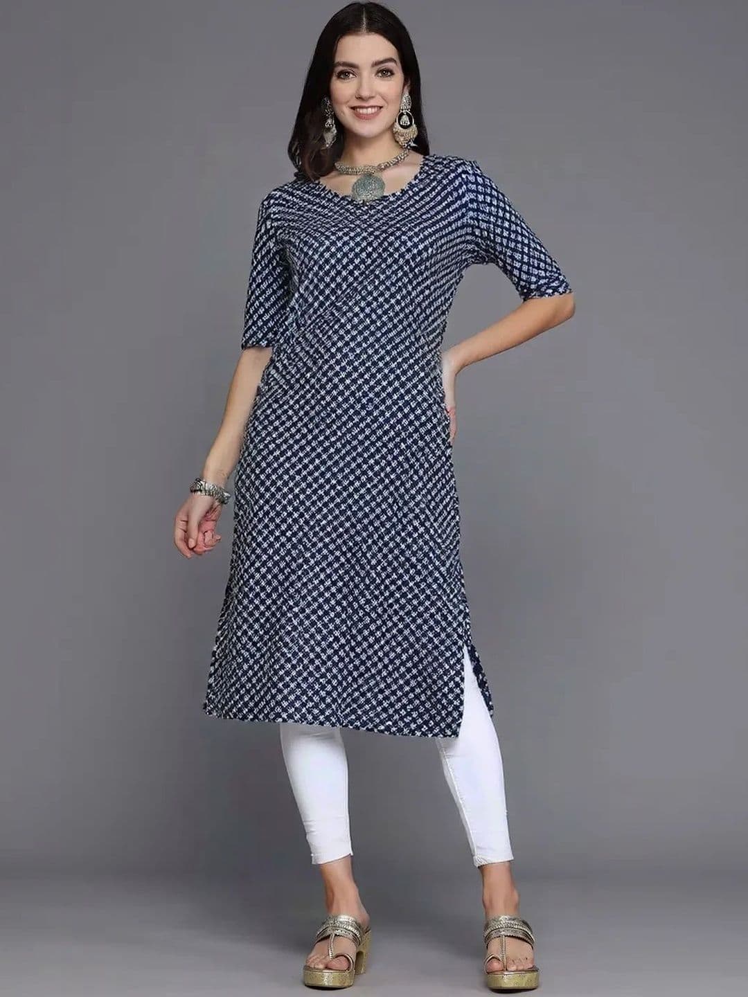 arangya Women Pack Of 2 Ethnic Motifs Printed Indie Prints Crepe Kurta - view 1