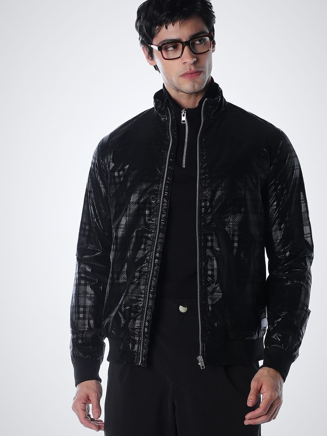 Jack & Jones Men Checked Bomber Jacket - view 1