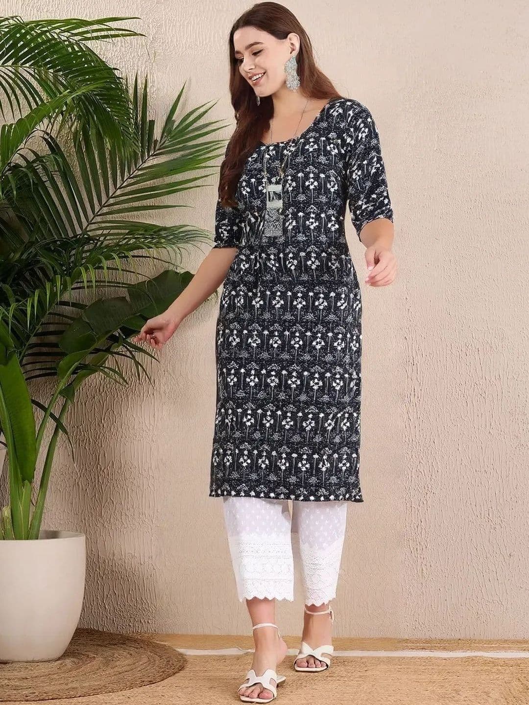 arangya Women Pack Of 2 Ethnic Motifs Printed Indie Prints Crepe Kurta - view 1