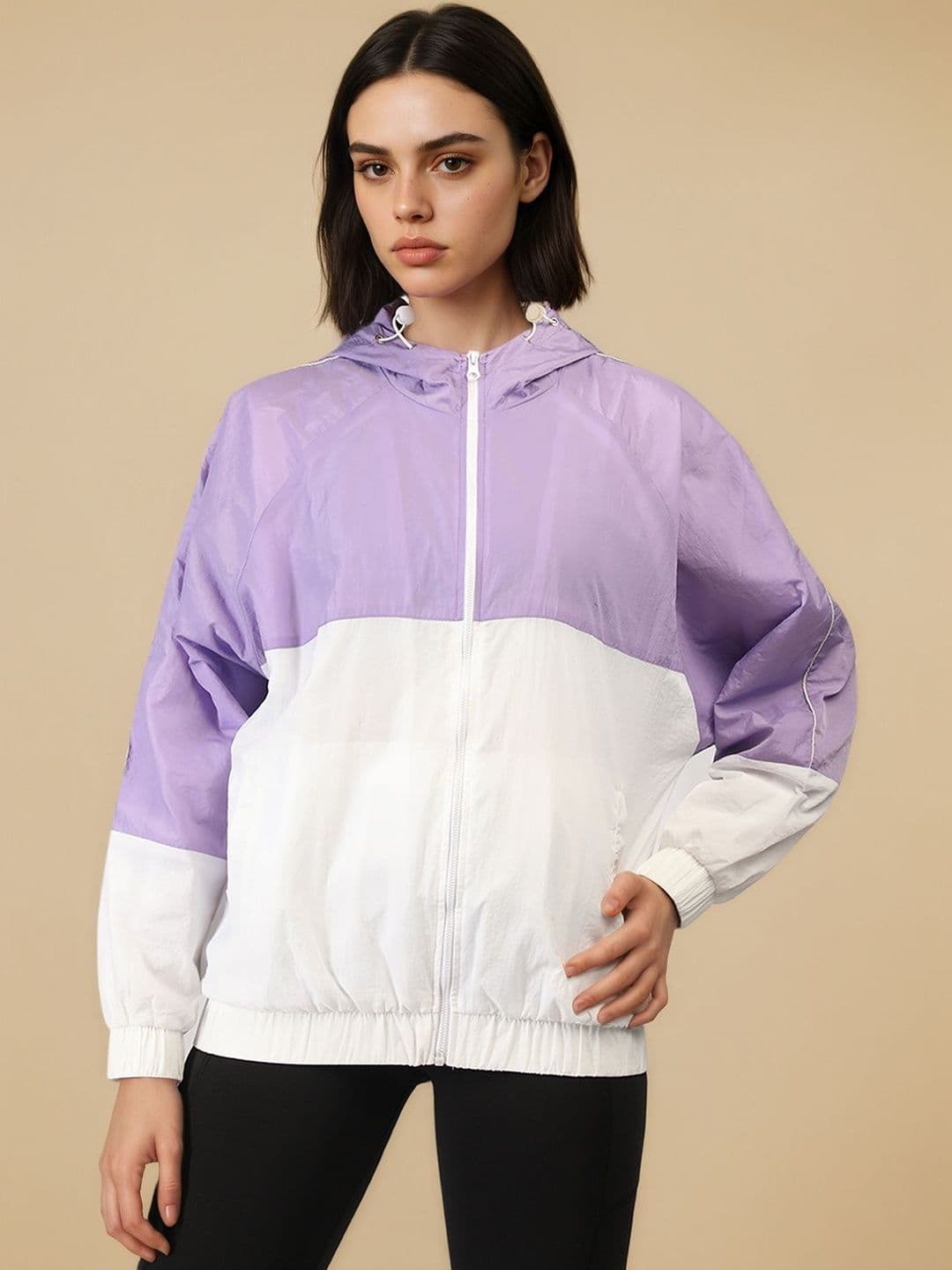 CHKOKKO Women Colourblocked Windcheater Outdoor Tailored Jacket - view 1