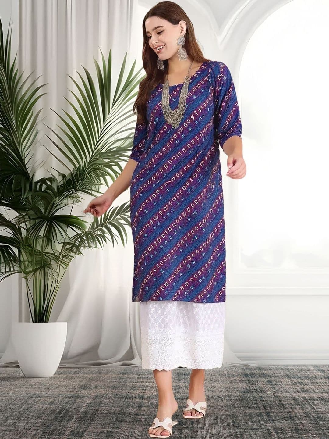 arangya Women Pack Of 2 Ethnic Motifs Printed Indie Prints Crepe Kurta - view 1