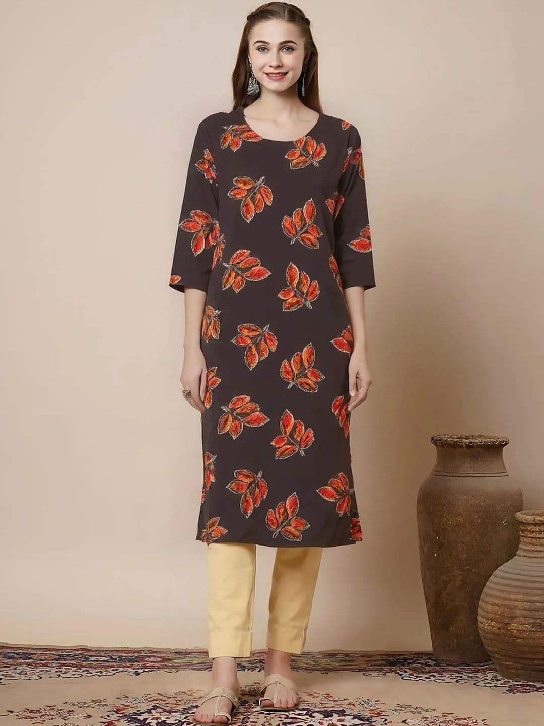 arangya Pack Of 2 Women Printed Crepe Kurta - view 1