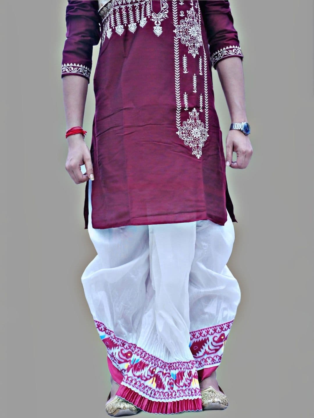 Krishiv Lifestyle Self Design Dhoti - view 1
