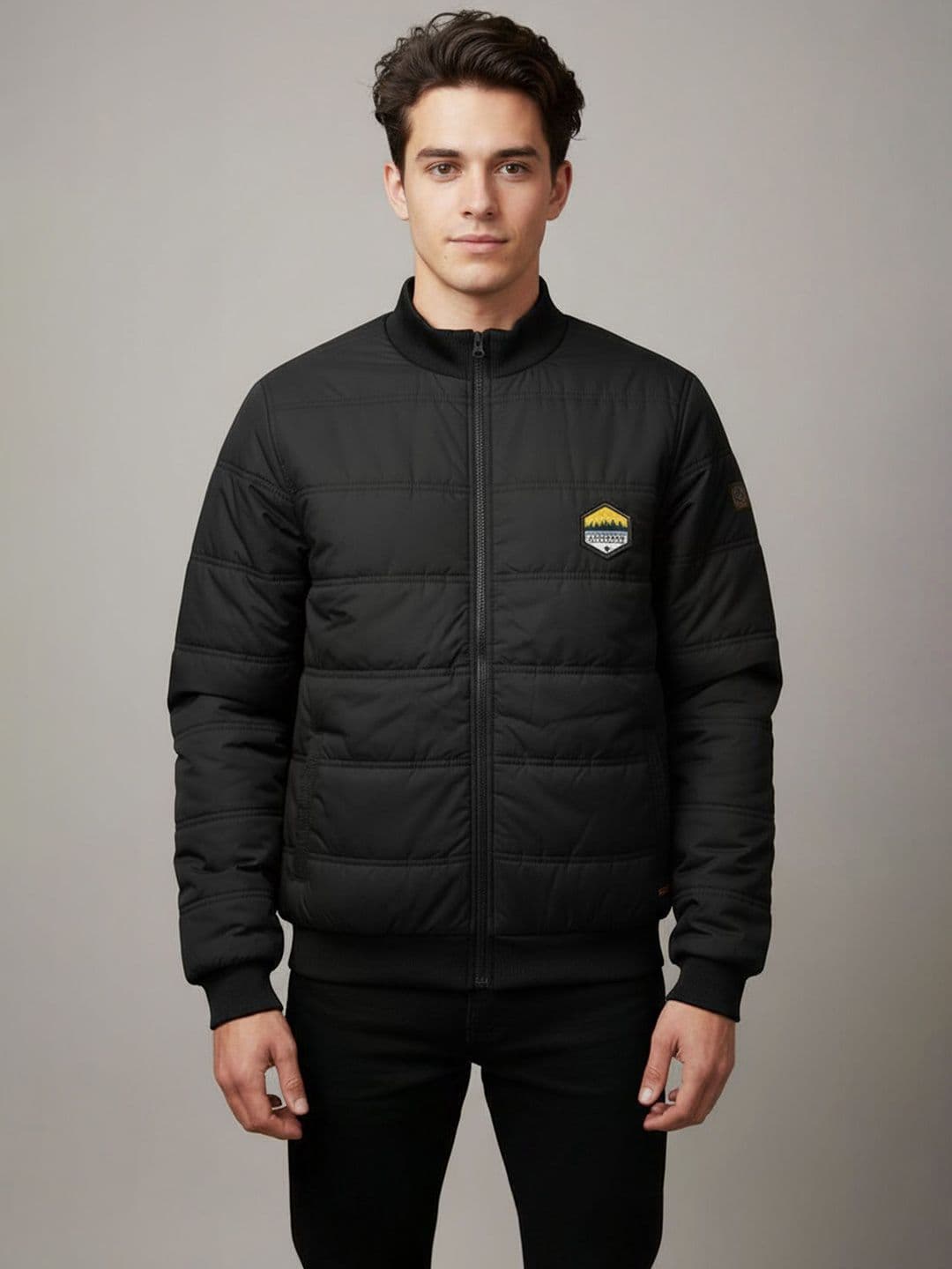 The Roadster Life Co Mock Collar Neck Padded Jacket - view 1