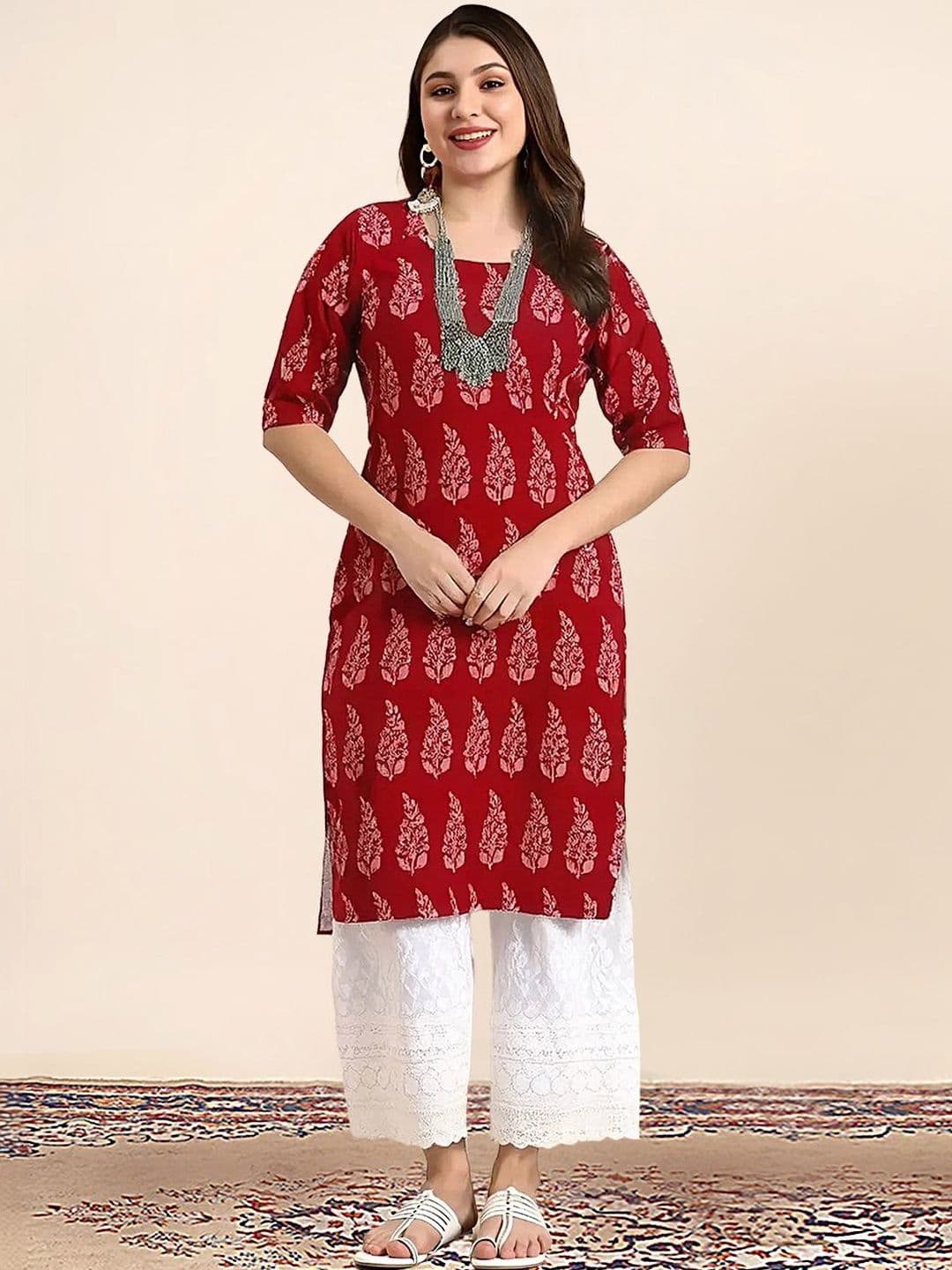 arangya Women Ethnic Motifs Printed Indie Prints Crepe Kurta - view 1
