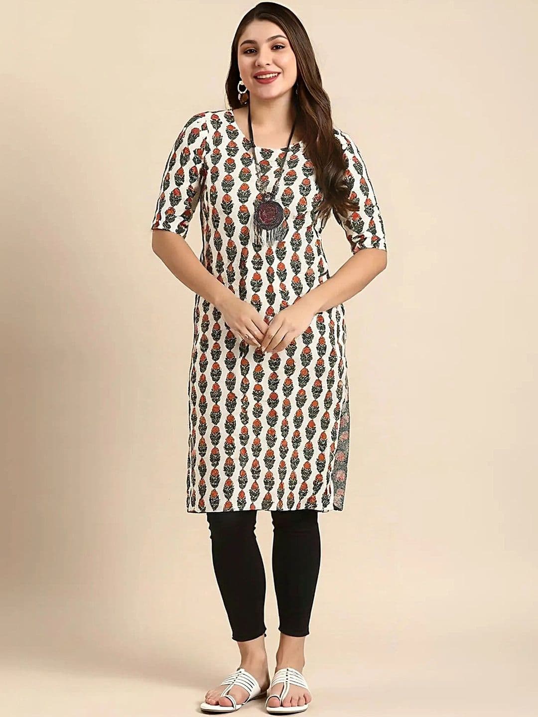 arangya Women Pack Of 2 Ethnic Motifs Printed Indie Prints Crepe Kurta - view 1