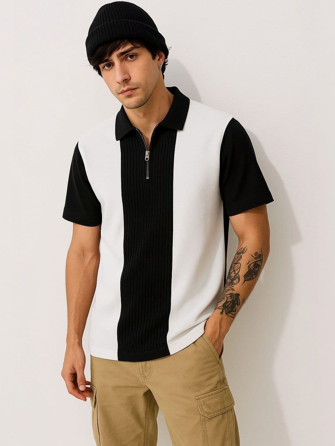 Try This Men Colourblocked Polo Collar 1 T-shirt - view 1