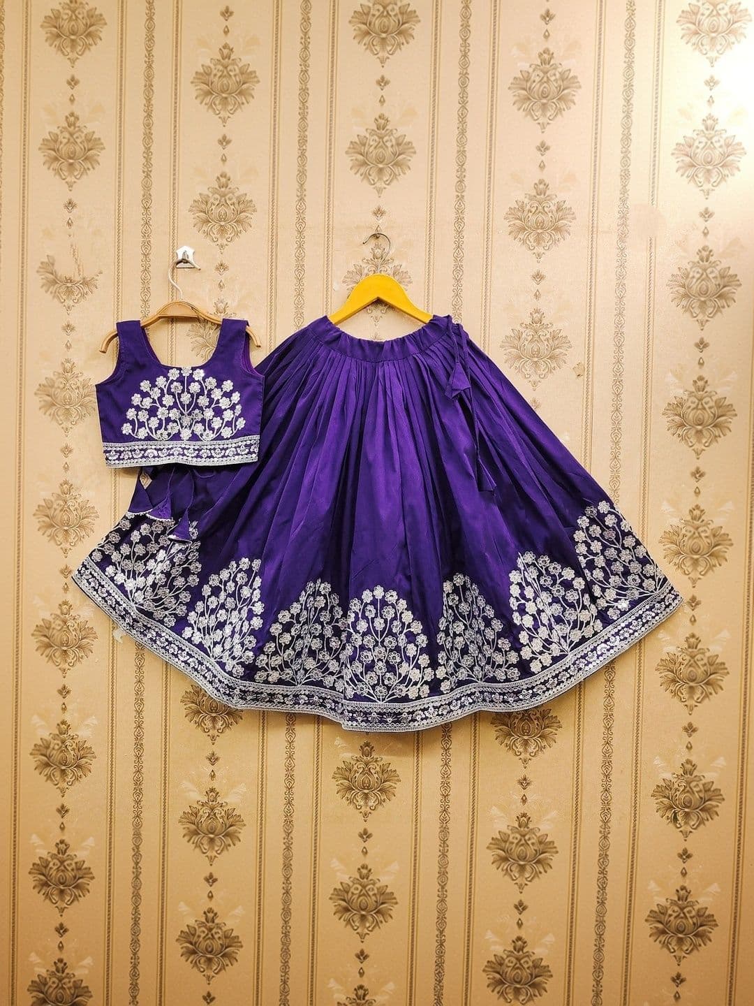 Helene Girls Embroidered Thread Work Ready to Wear Lehenga & - view 1