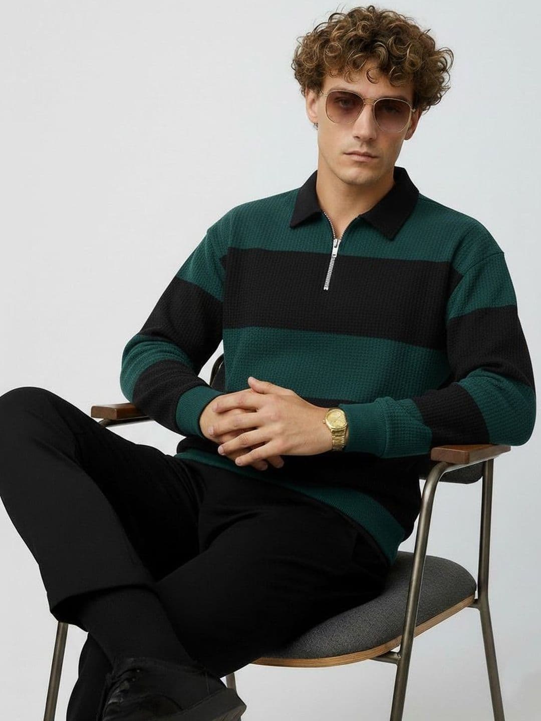 Try This Men Colourblocked Polo Collar 1 T-shirt - view 1