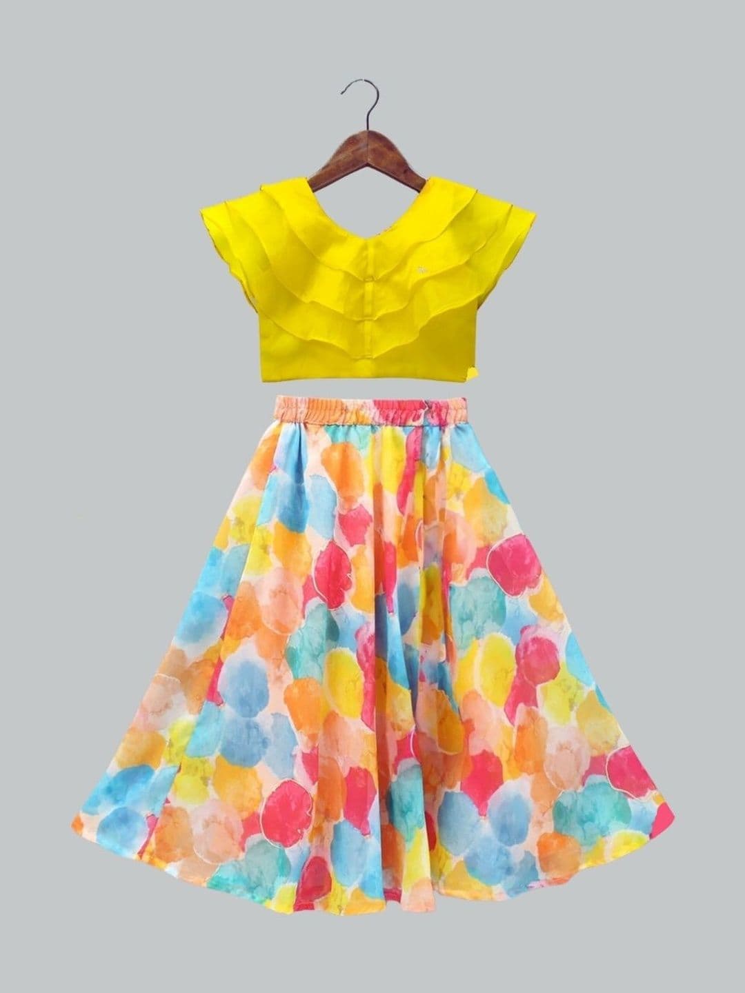 Sangria Girls V-Neck Flared Lehenga Choli - view 1