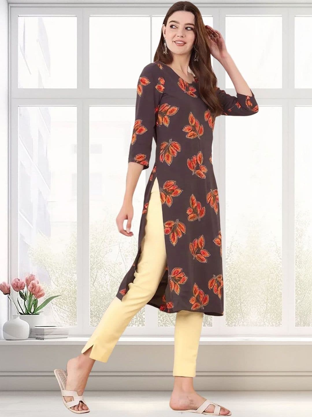arangya Women Pack Of 2 Floral Printed Crepe Kurta - view 1