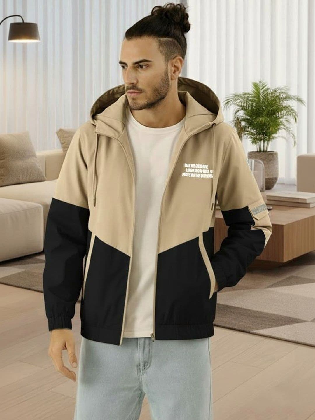 MOTREX Men Typography Colourblocked Regular Casual Puffer Jacket - view 1