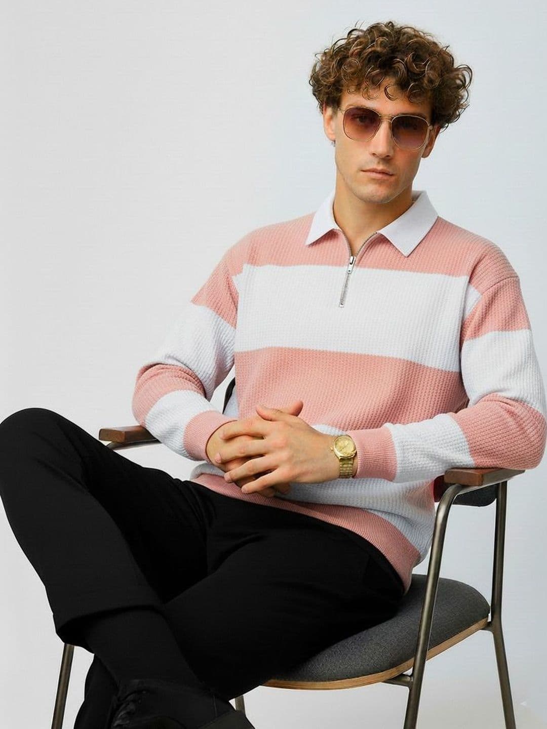 Try This Men Striped Polo Collar 1 T-shirt - view 1