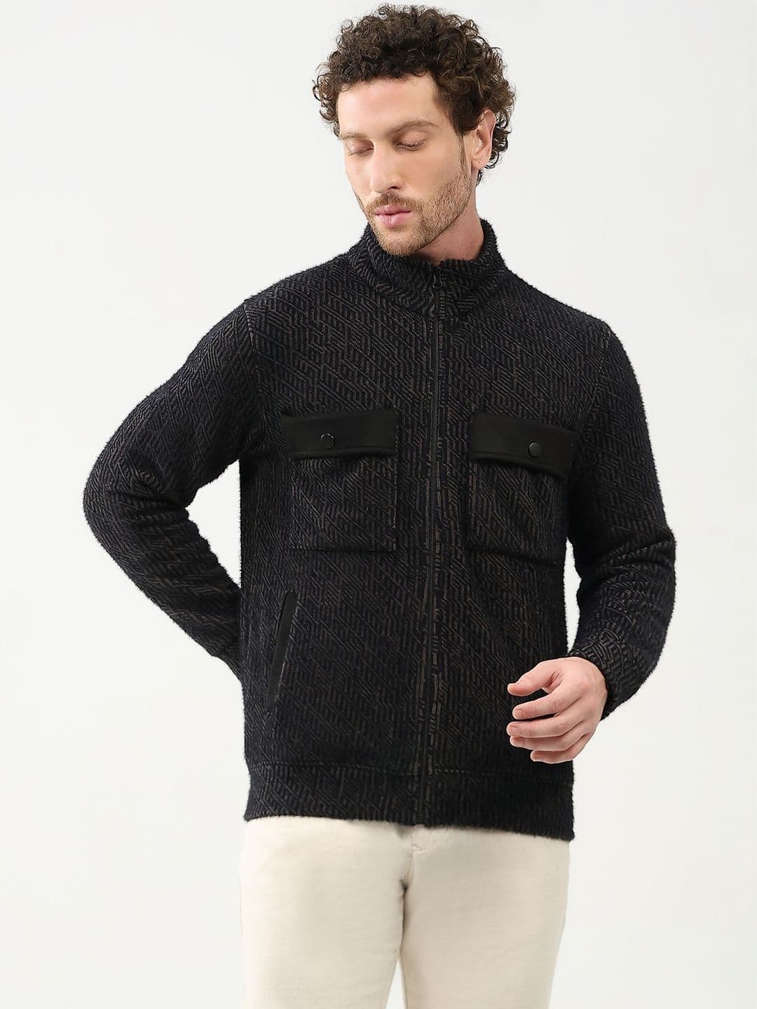 Global Republic Men Woollen Open Front Jacket - view 1