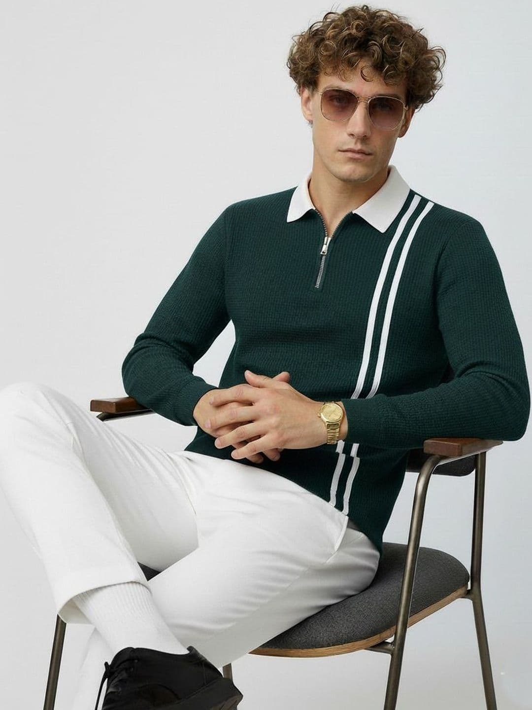 Try This Men Colourblocked Polo Collar 1 T-shirt - view 1
