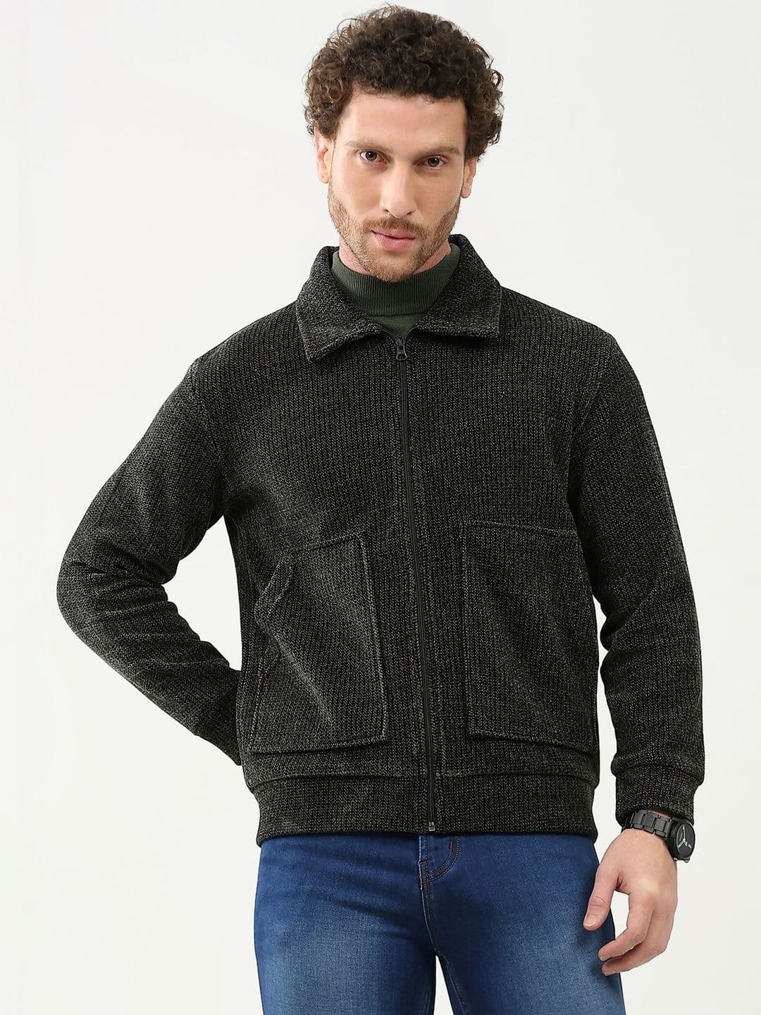 Global Republic Men Woollen Open Front Jacket - view 1