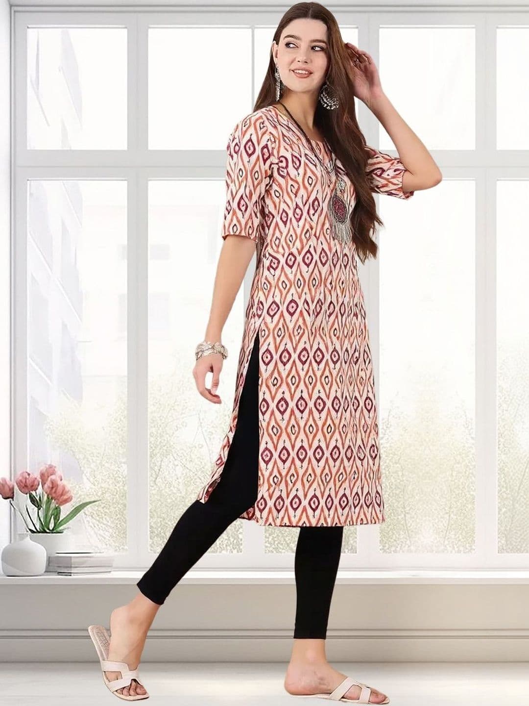 arangya Pack Of 3 Women Ethnic Motifs Printed Crepe Kurta - view 1