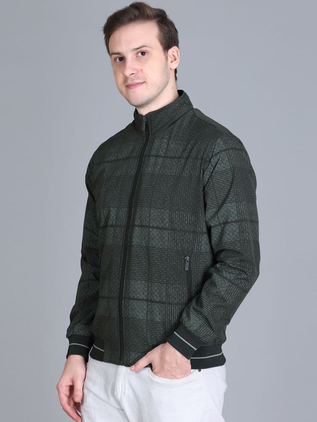Rare Times Men Checked Lightweight Bomber Jacket - view 1