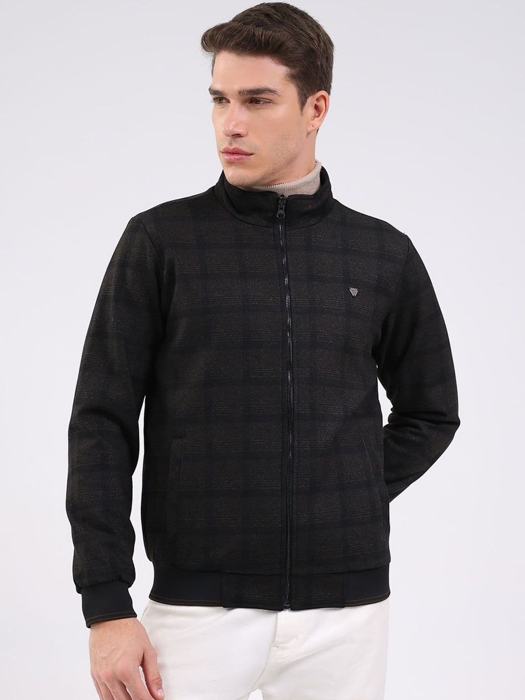 Monte Carlo Men Checked Reversible Bomber Jacket - view 1