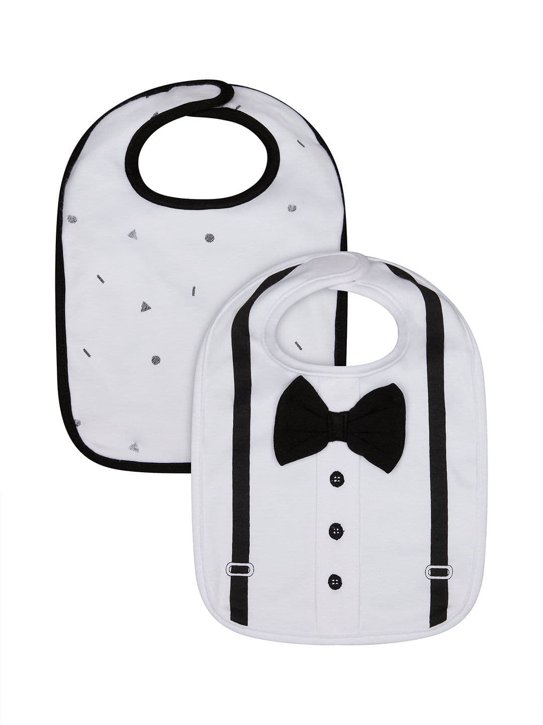 mothercare Infants Boys Pack Of 2 Printed Bibs Snap Button - view 1