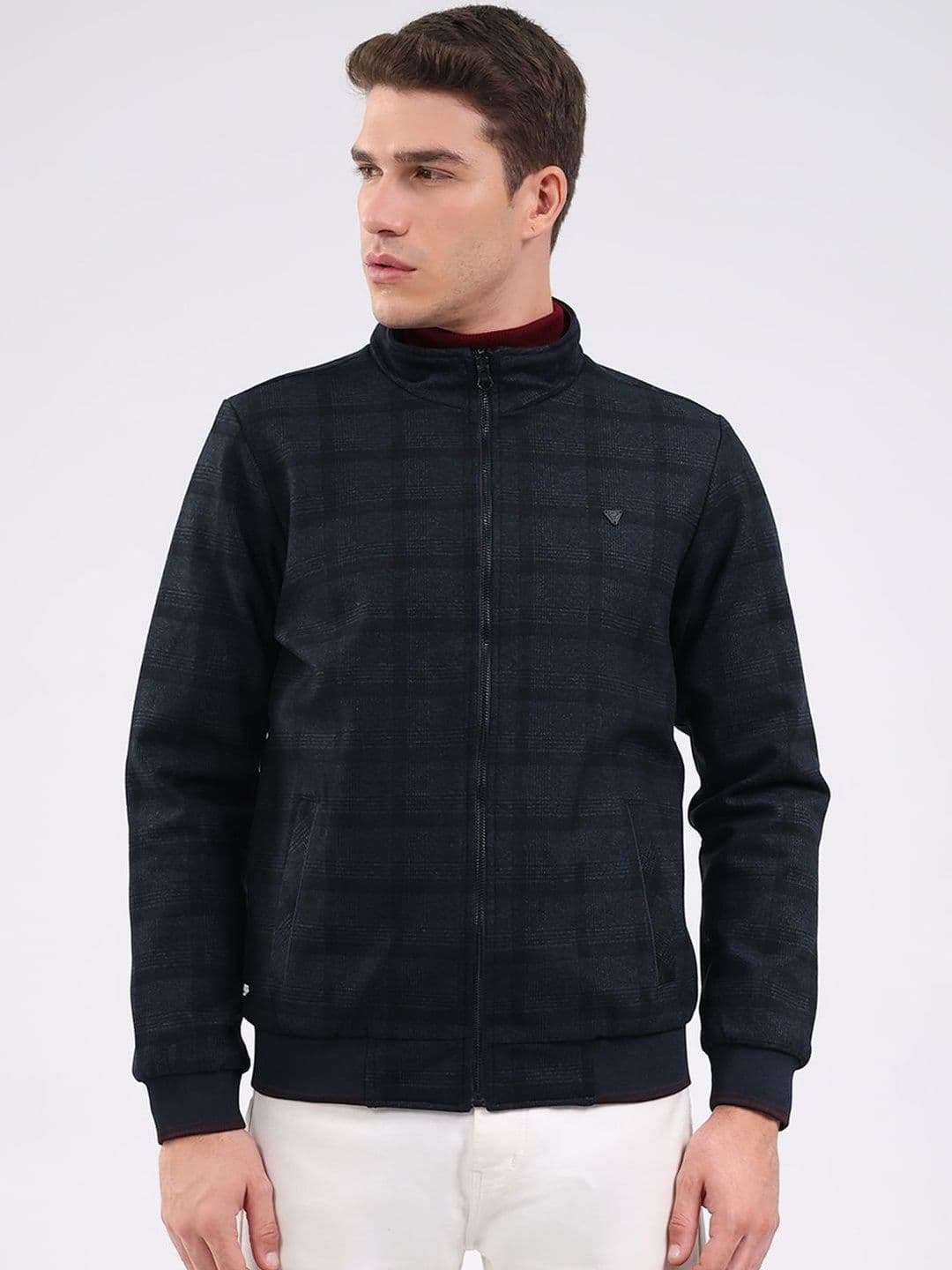Monte Carlo Men Checked Reversible Bomber Jacket - view 1