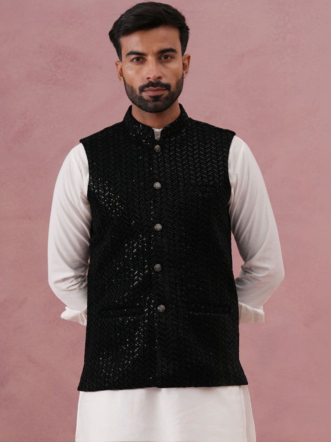 Jompers Embroidered Nehru Jackets - view 1