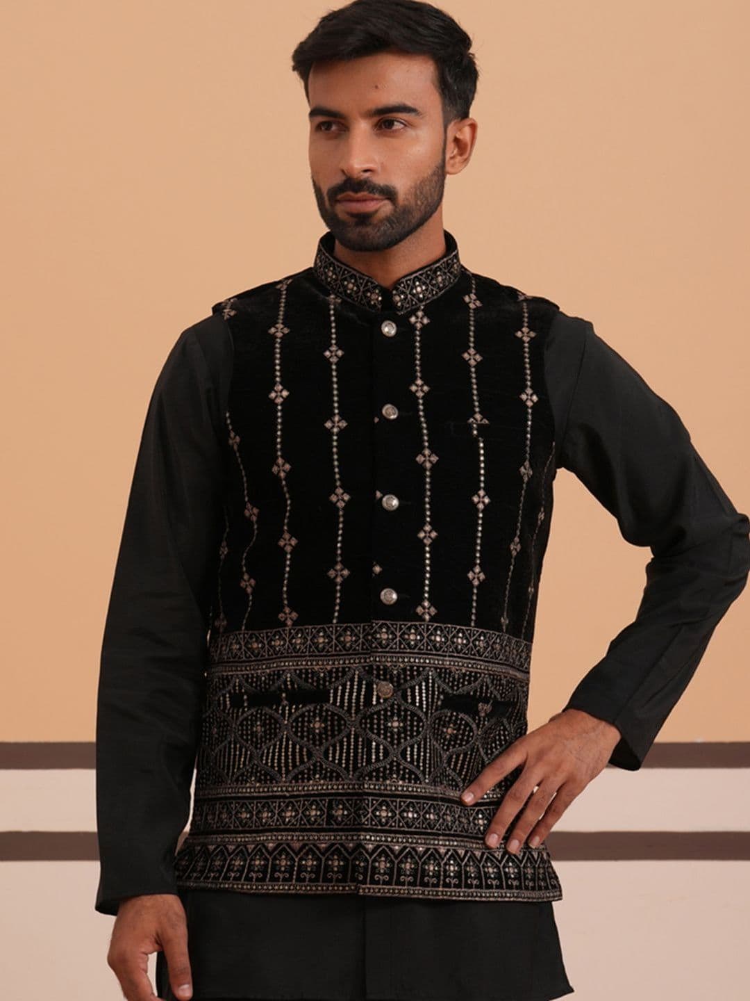Jompers Embellished Nehru Jackets - view 1