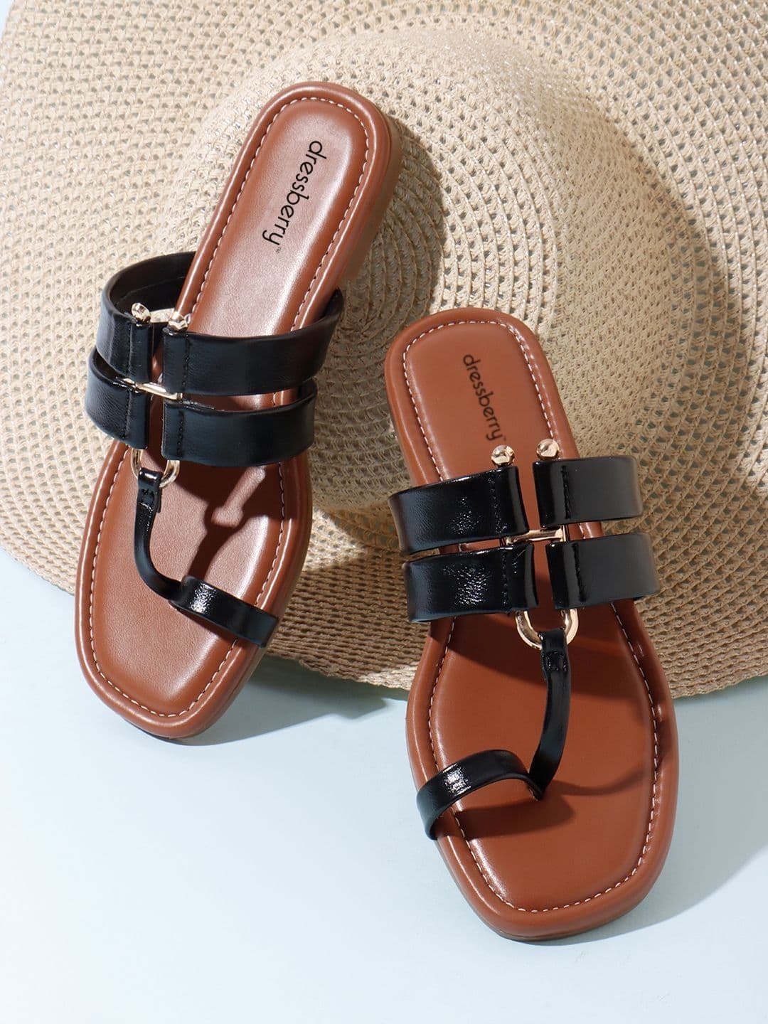 DressBerry Women One Toe Flats with Buckles - view 1