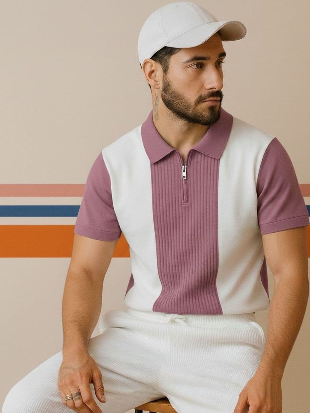 Try This Men Colourblocked Polo Collar 1 T-shirt - view 1