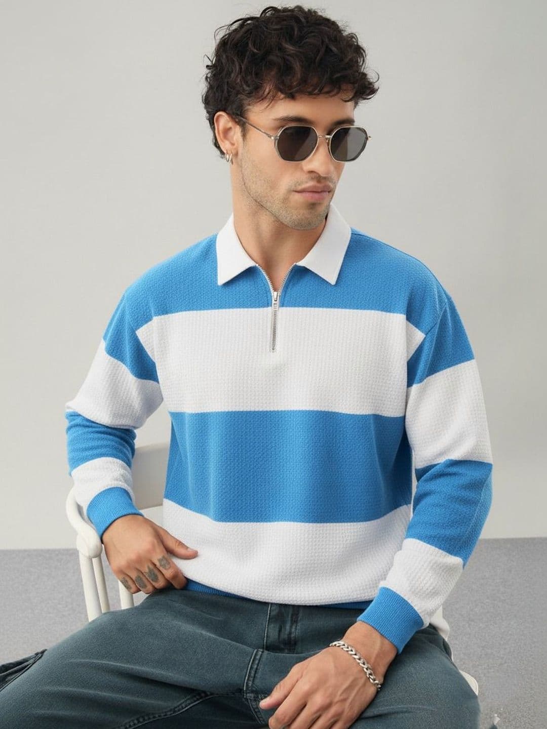 Try This Men Striped Polo Collar 1 T-shirt - view 1