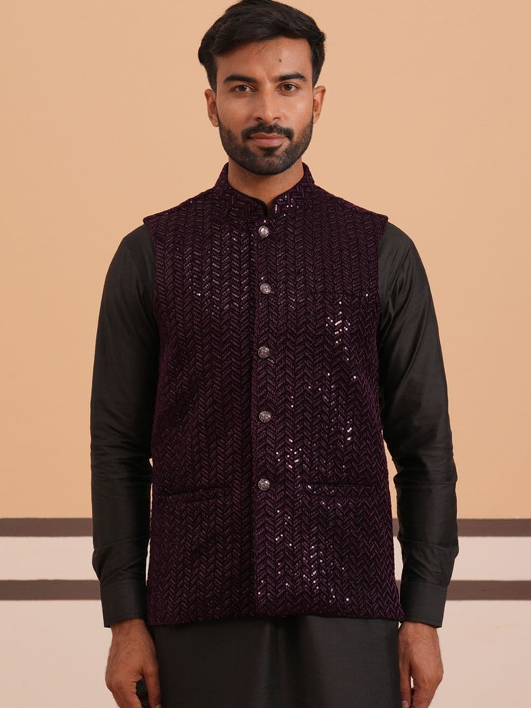 Jompers Embellished Nehru Jackets - view 1