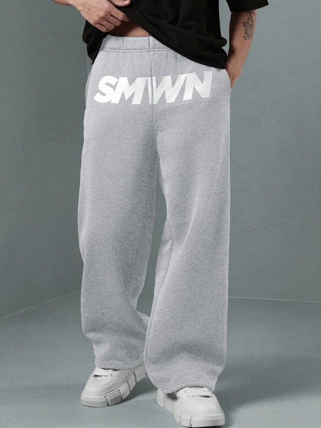 Cloth N code Men Printed Oversized Fit Typography Track Pant - view 1