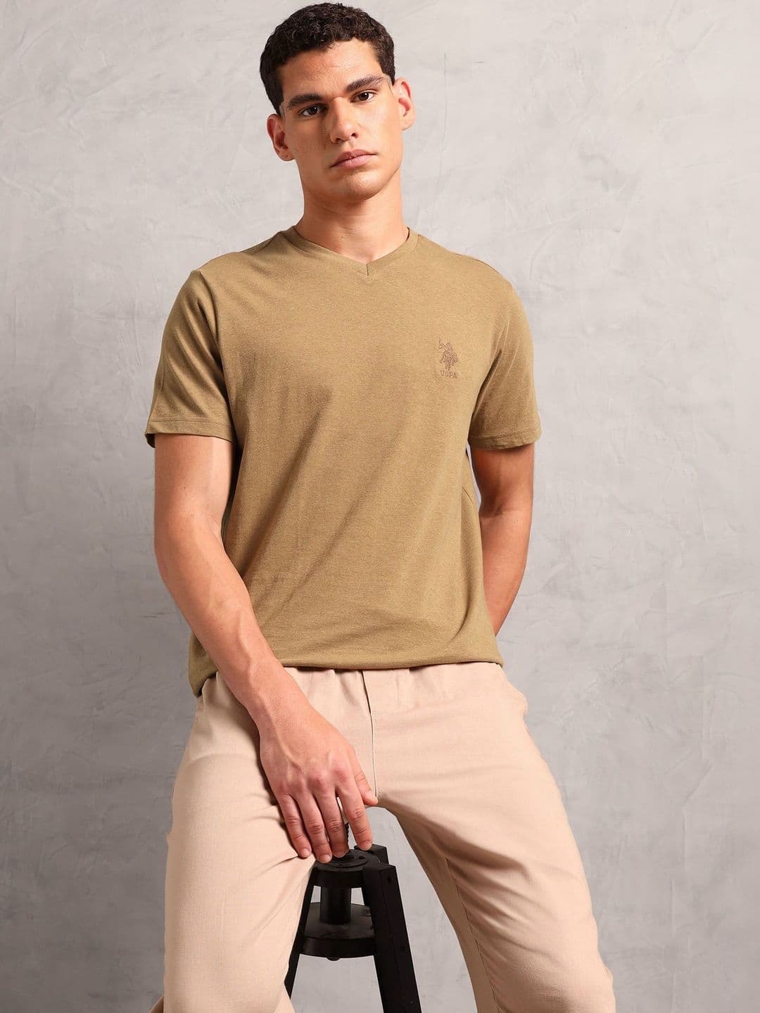 U.S. Polo Assn. Men Pure Cotton Comfort Fit Lounge T-Shirt - view 1
