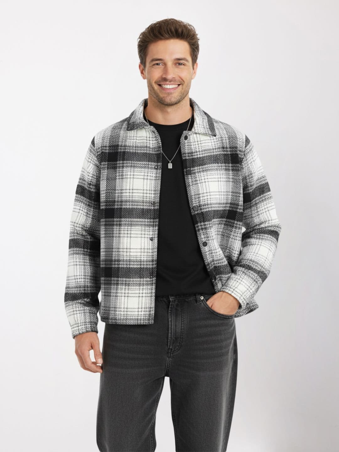 Mast & Harbour Checked Spread Collar Tailored Jacket - view 1