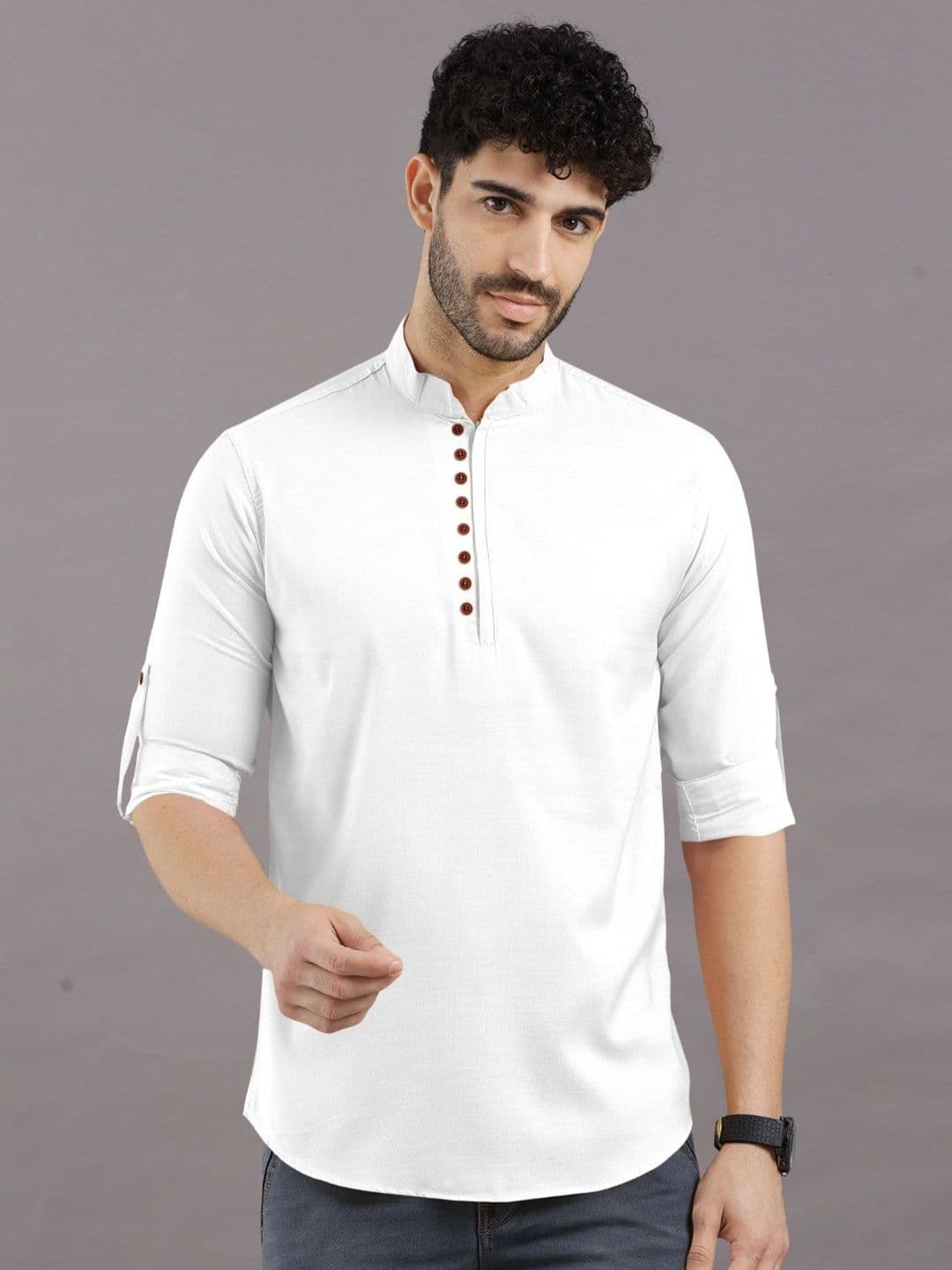 VTEXX Men Thread Work Kurta - view 1