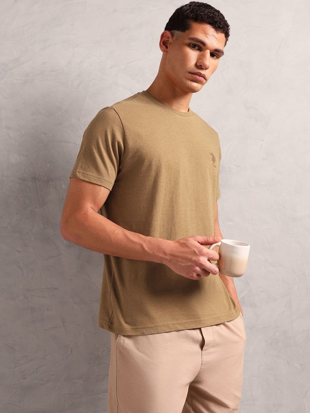U.S. Polo Assn. Men's I633 Round Neck Pure Cotton Lounge T-Shirt - view 1