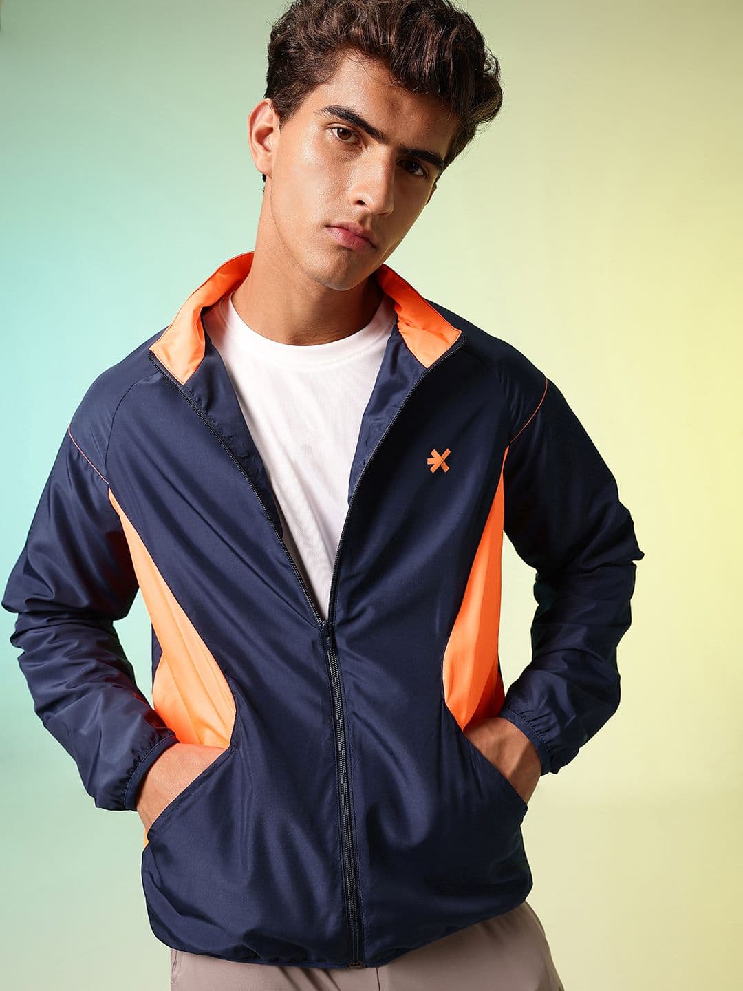HRX by Hrithik Roshan Colourblocked Mock Collar Training Sporty Jacket - view 1