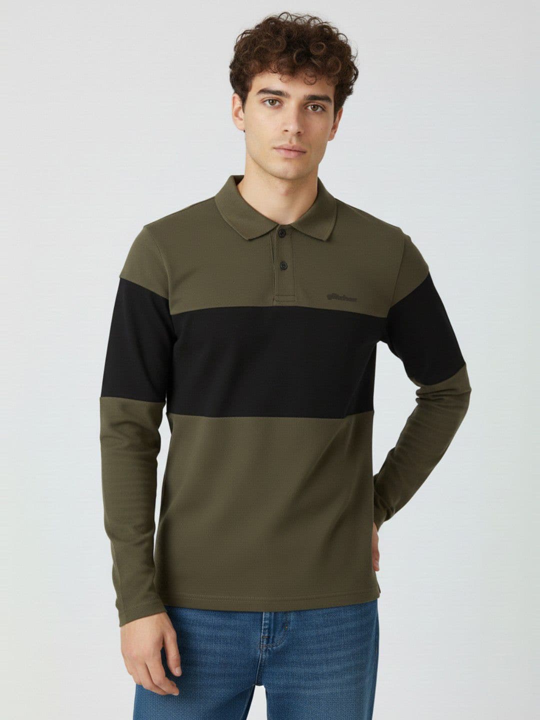 glitchez Colourblocked Polo Collar T-shirt - view 1